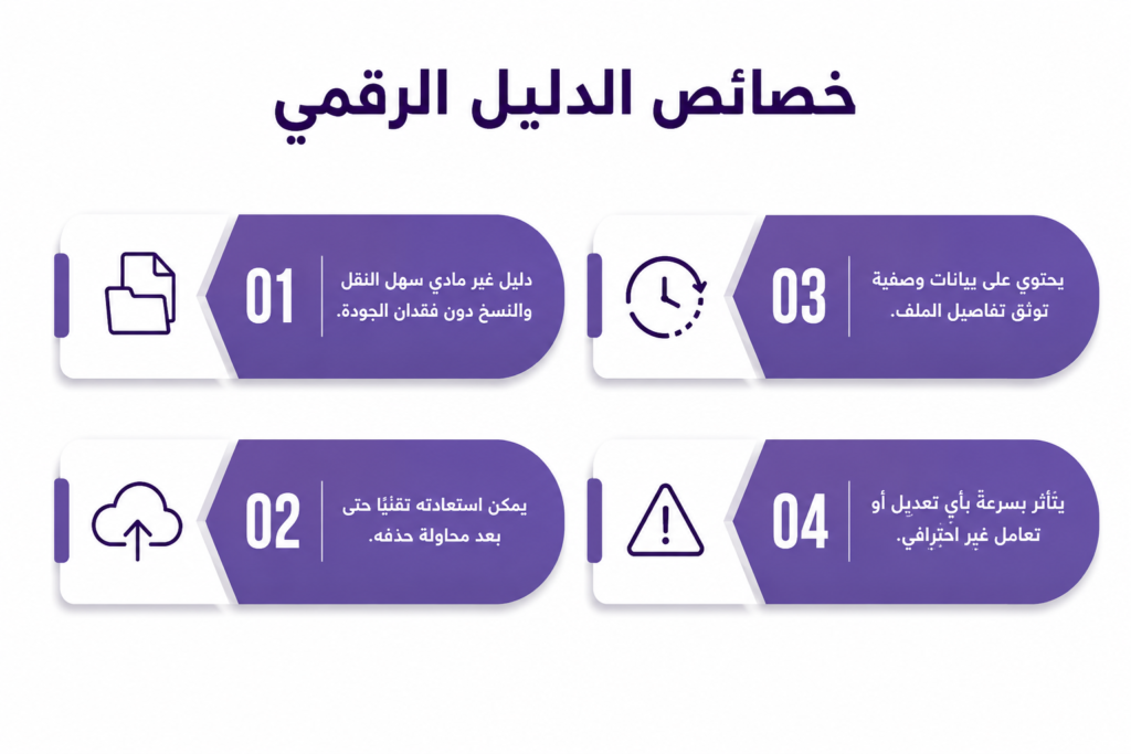 خصائص الدليل الرقمي