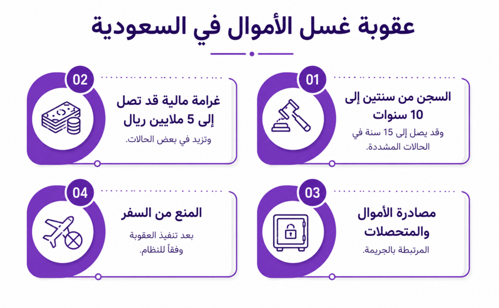 عقوبة غسل الأموال في السعودية