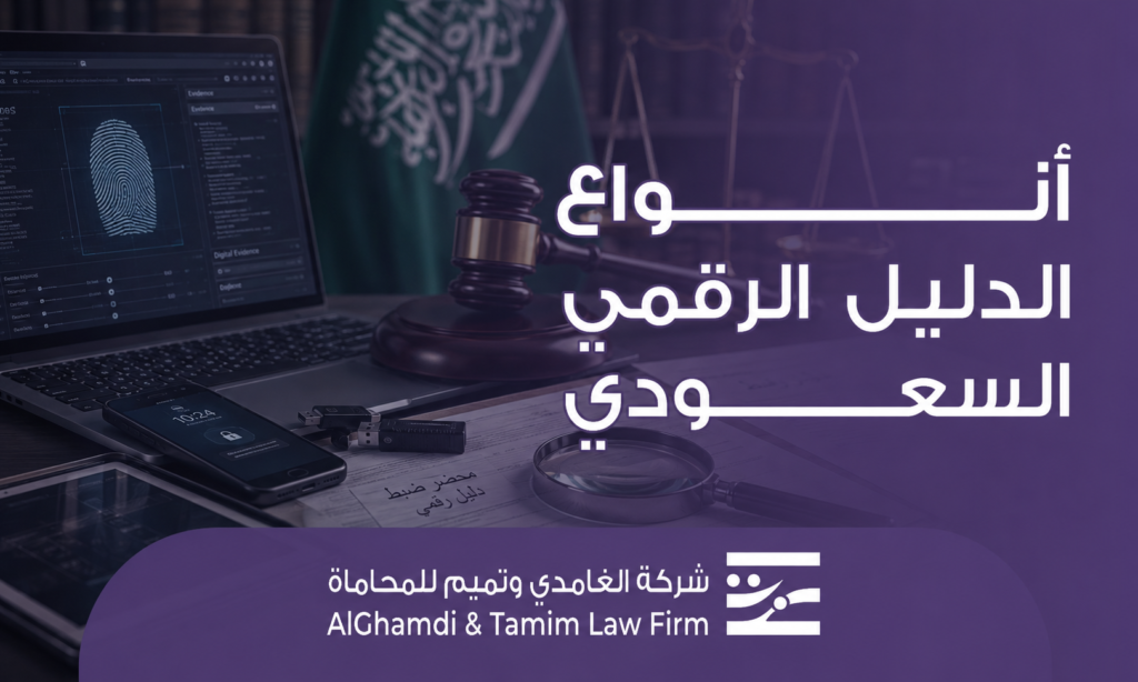 أنواع الدليل الرقمي السعودي
